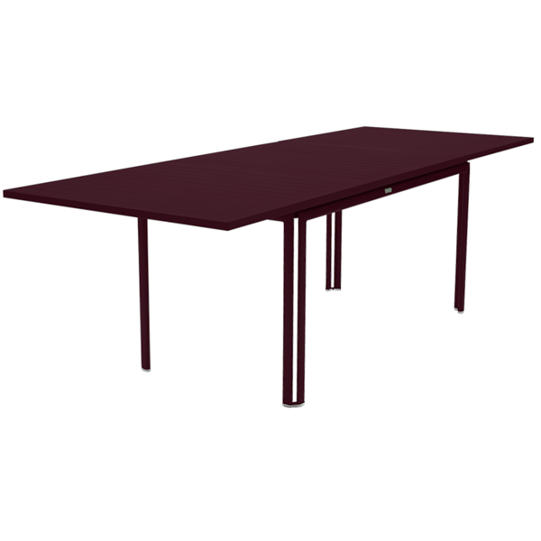 Costa Outdoor Dining Extending Table By Fermob in Black Cherry