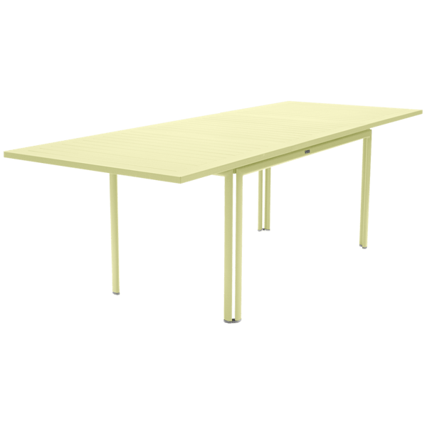 Costa Outdoor Dining Extending Table By Fermob in Frosted Lemon