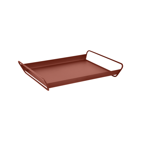 Alto Metal Tray Large By Fermob in Red Ochre