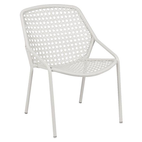 Croisette Outdoor Casual Armchair By Fermob in Clay Grey