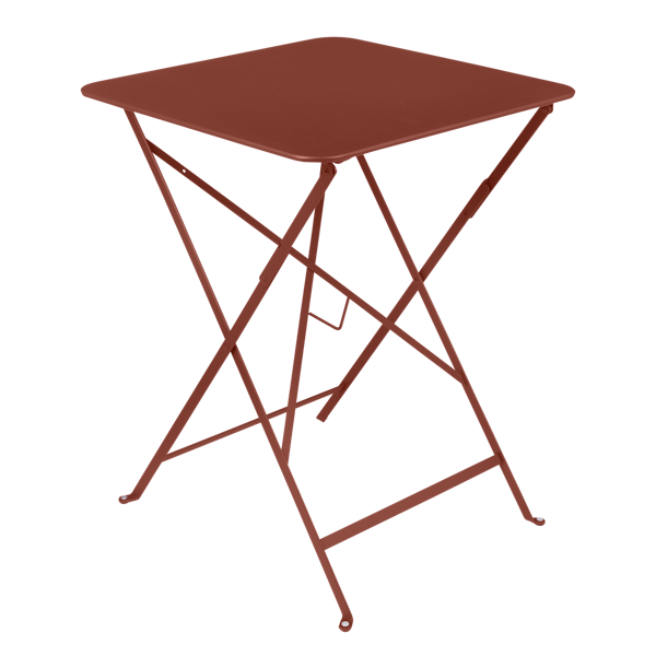 Bistro Outdoor Folding Table Square 57 x 57cm By Fermob in Red Ochre
