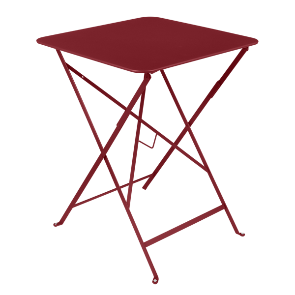 Bistro Outdoor Folding Table Square 57 x 57cm By Fermob in Chilli