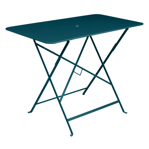 Bistro Outdoor Folding Table Rectangle 97 x 57cm By Fermob in Acapulco Blue