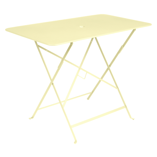 Bistro Outdoor Folding Table Rectangle 97 x 57cm By Fermob in Frosted Lemon
