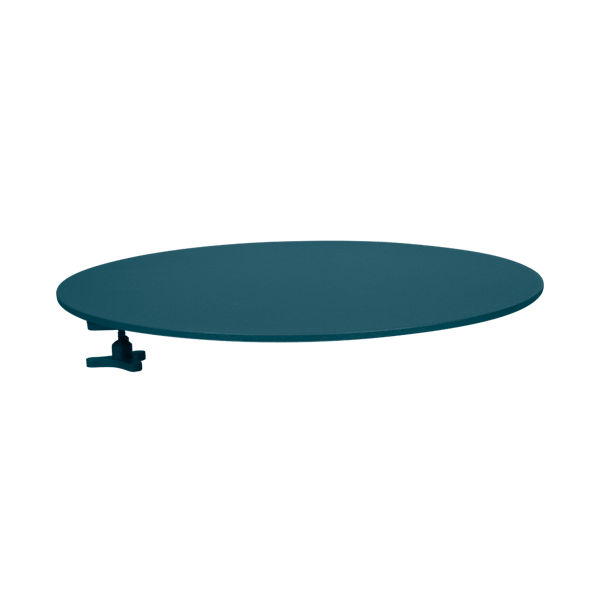Bellevie Outdoor Armrest Table By Fermob in Acapulco Blue