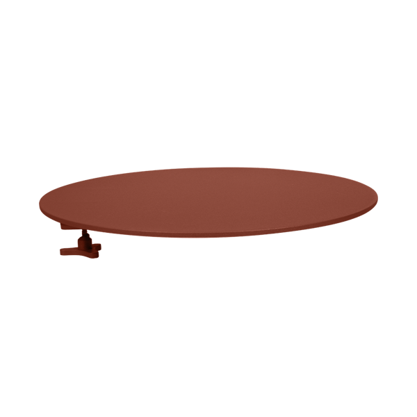 Bellevie Outdoor Armrest Table By Fermob in Red Ochre