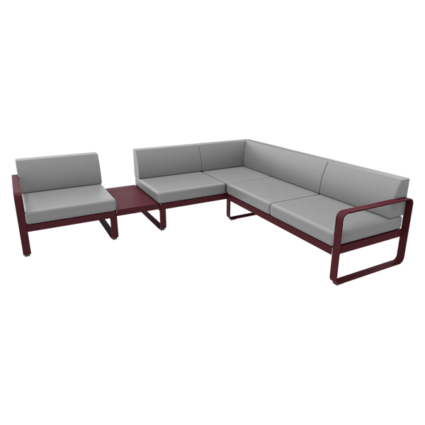 Bellevie Outdoor Modular Composition 3A By Fermob in Black Cherry