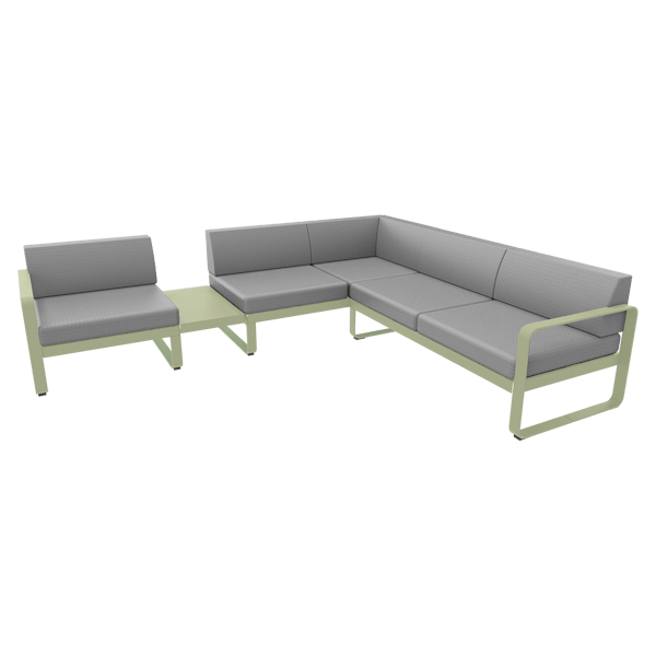 Bellevie Outdoor Modular Composition 3A By Fermob in Willow Green