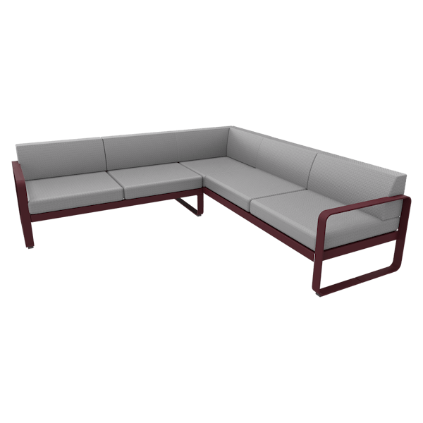 Bellevie Outdoor Modular Composition 2A By Fermob in Black Cherry