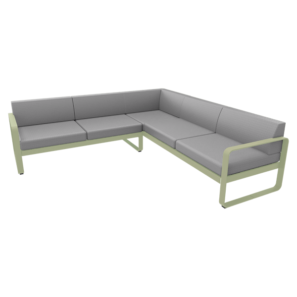Bellevie Outdoor Modular Composition 2A By Fermob in Willow Green