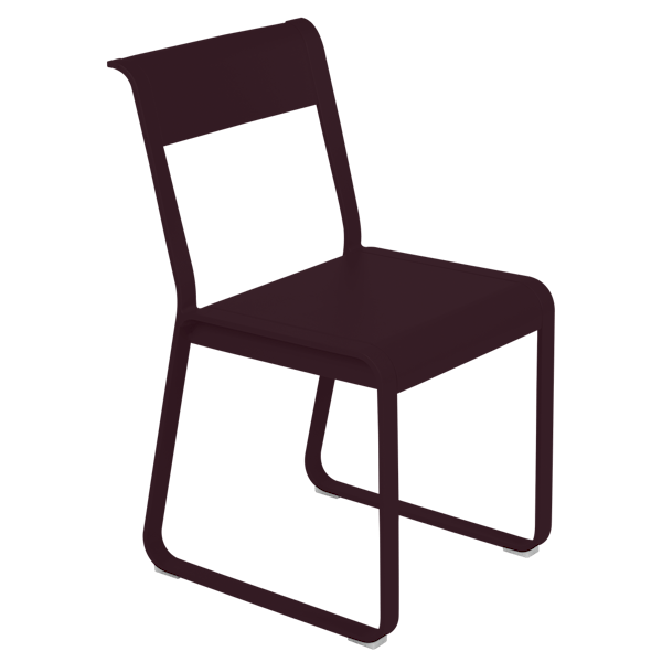 Bellevie Outdoor Dining Chair By Fermob in Black Cherry