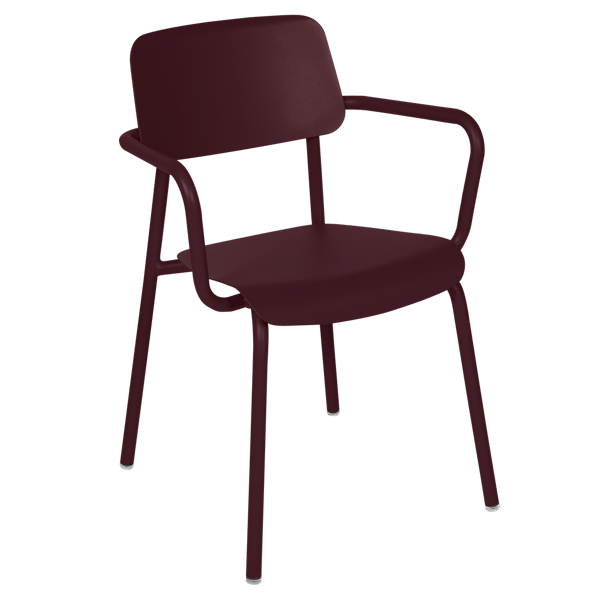 Studie Outdoor Dining Armchair By Fermob in Black Cherry