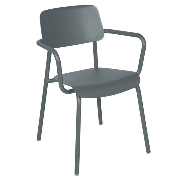 Studie Outdoor Dining Armchair By Fermob in Storm Grey
