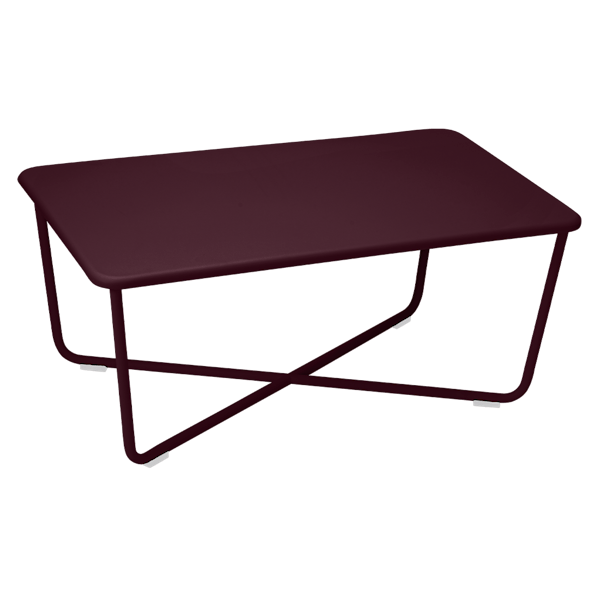 Croisette Outdoor Low Coffee Table By Fermob in Black Cherry