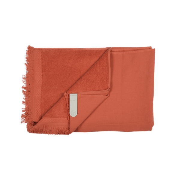 Colour Mix Fouta Towel By Fermob in Terracotta