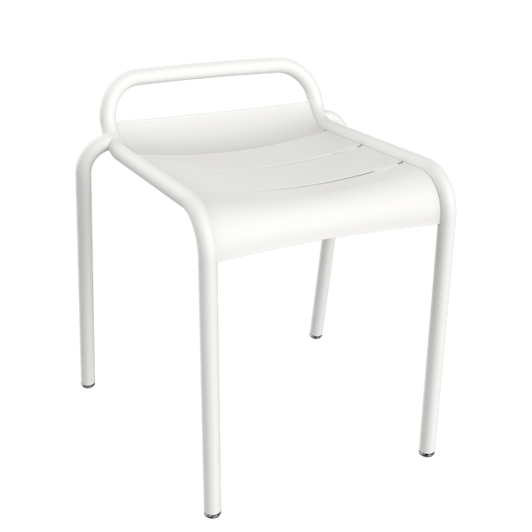 Luxembourg Outdoor Dining Stool By Fermob in Cotton White