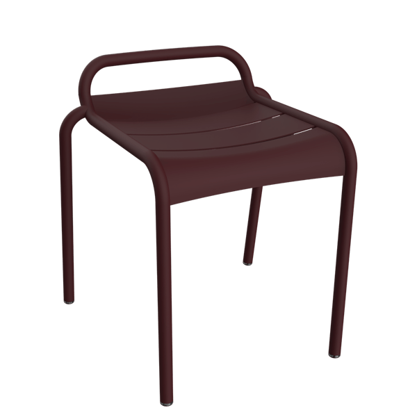 Luxembourg Outdoor Dining Stool By Fermob in Black Cherry