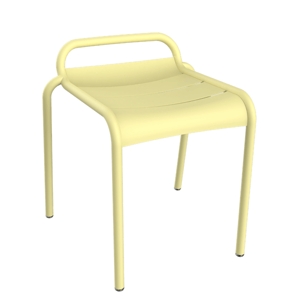 Luxembourg Outdoor Dining Stool By Fermob in Frosted Lemon