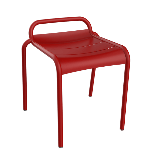 Luxembourg Outdoor Dining Stool By Fermob in Poppy