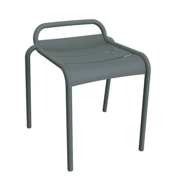Luxembourg Outdoor Dining Stool By Fermob in Storm Grey