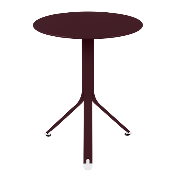 Rest'o Cafe Outdoor Round Table 60cm By Fermob in Black Cherry
