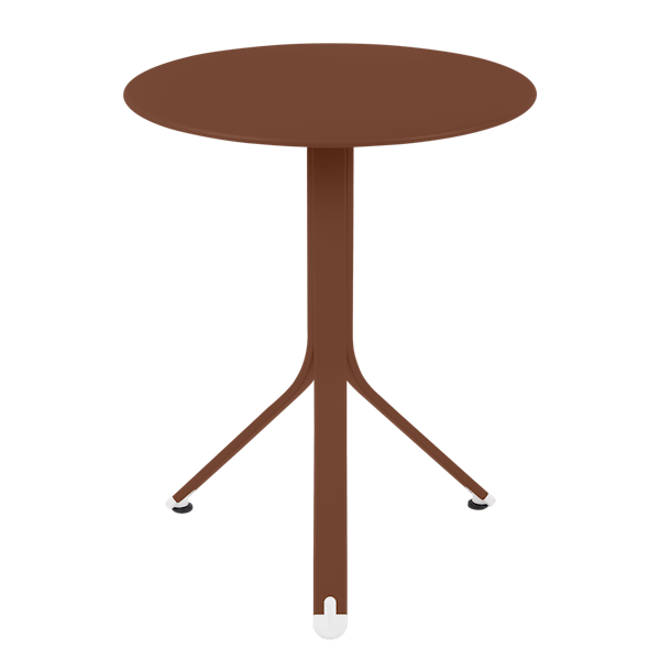 Rest'o Cafe Outdoor Round Table 60cm By Fermob in Red Ochre
