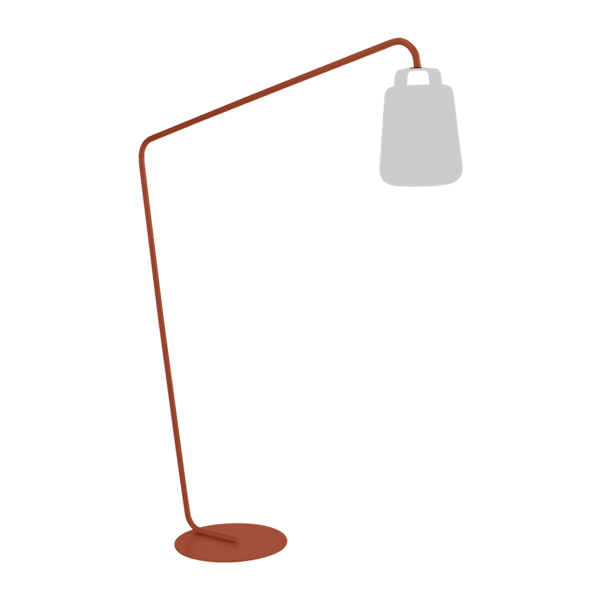 Balad Outdoor Lamp Offset Stand By Fermob in Red Ochre