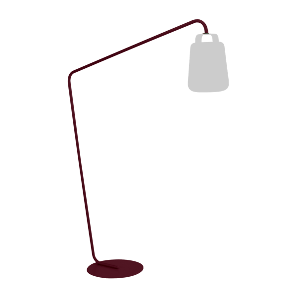 Balad Outdoor Lamp Offset Stand By Fermob in Black Cherry