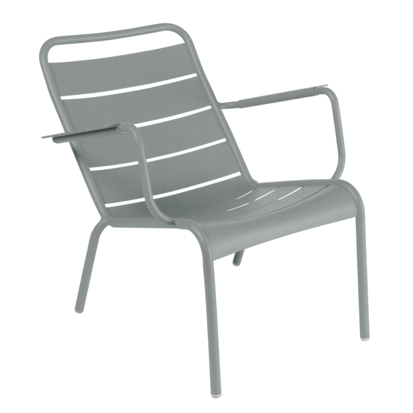 Luxembourg Outdoor Low Armchair By Fermob in Lapilli Grey