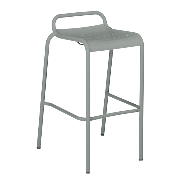 Luxembourg Outdoor Bar Stool By Fermob in Lapilli Grey