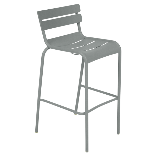 Luxembourg Outdoor Bar Chair By Fermob in Lapilli Grey