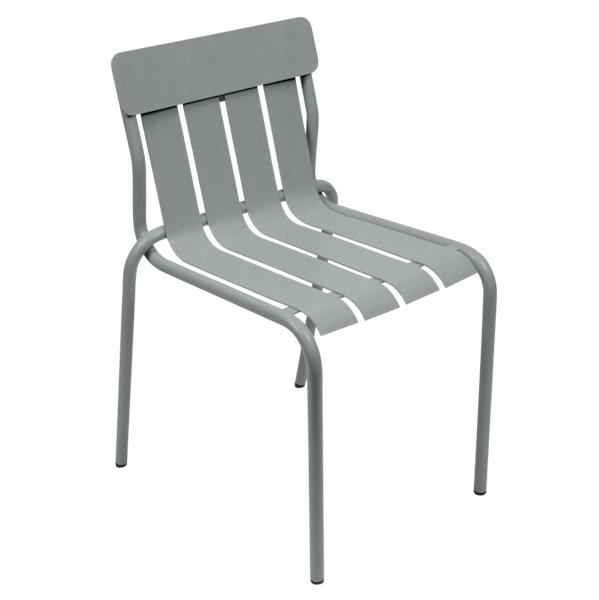 Stripe Outdoor Dining Chair By Fermob in Lapilli Grey