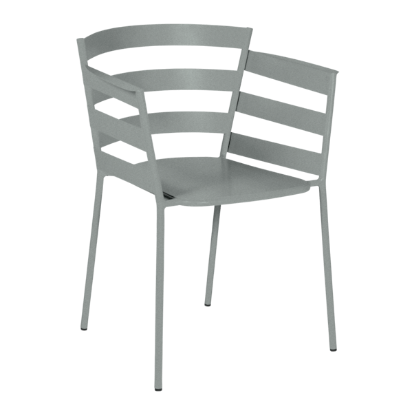 Rythmic Outdoor Dining Armchair By Fermob in Lapilli Grey
