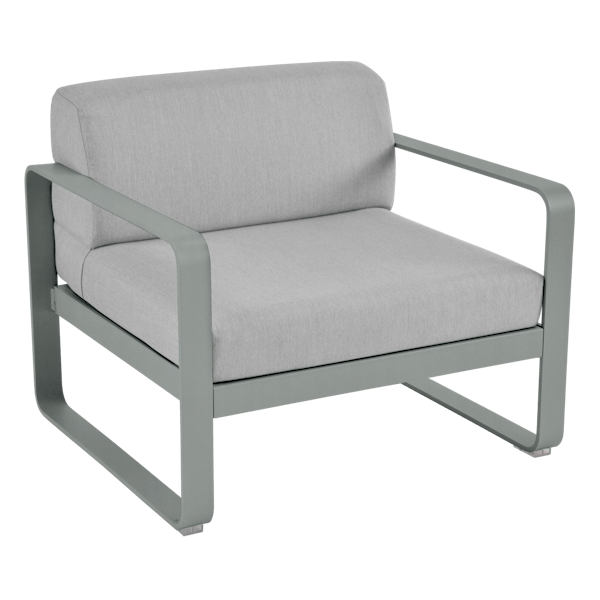 Bellevie Outdoor Lounge Armchair By Fermob in Lapilli Grey