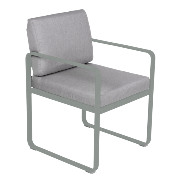Bellevie Outdoor Dining Dining Armchair By Fermob in Lapilli Grey