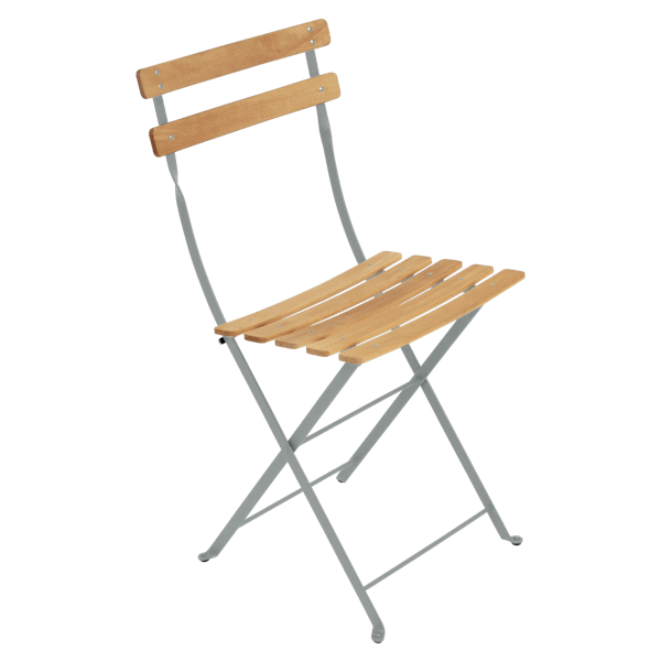 Bistro Outdoor Folding Chair - Wooden Slats By Fermob in Lapilli Grey