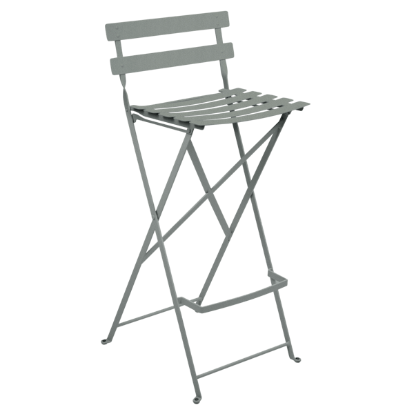 Bistro Outdoor Folding High Stool By Fermob in Lapilli Grey