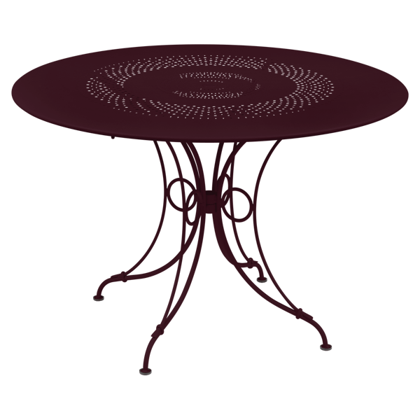 1900 Garden Dining Table Round 117cm By Fermob in Black Cherry