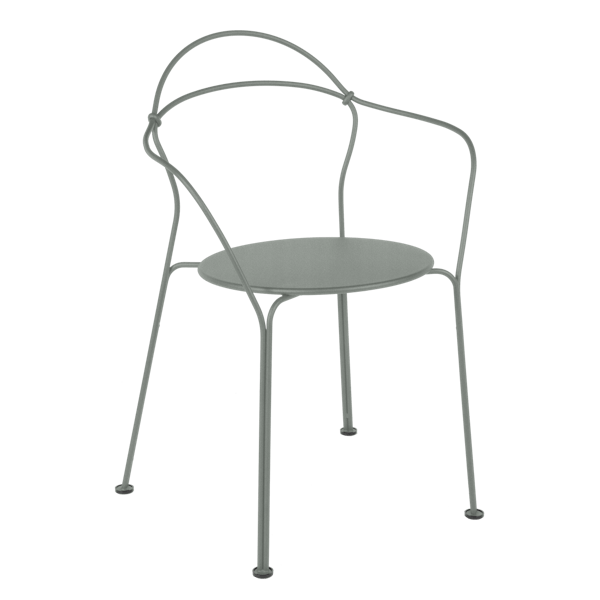 Airloop Garden Dining Armchair By Fermob in Lapilli Grey