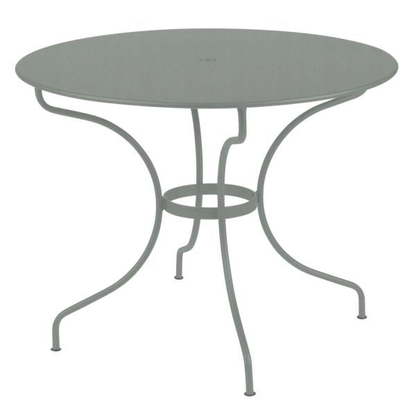 Opera+ Round Outdoor Dining Table 96cm By Fermob in Lapilli Grey