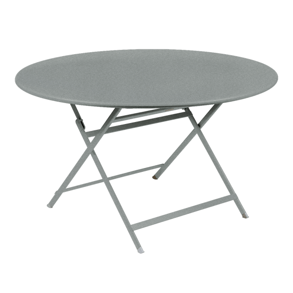 Caractere Large Round Folding Outdoor Dining Table By Fermob in Lapilli Grey