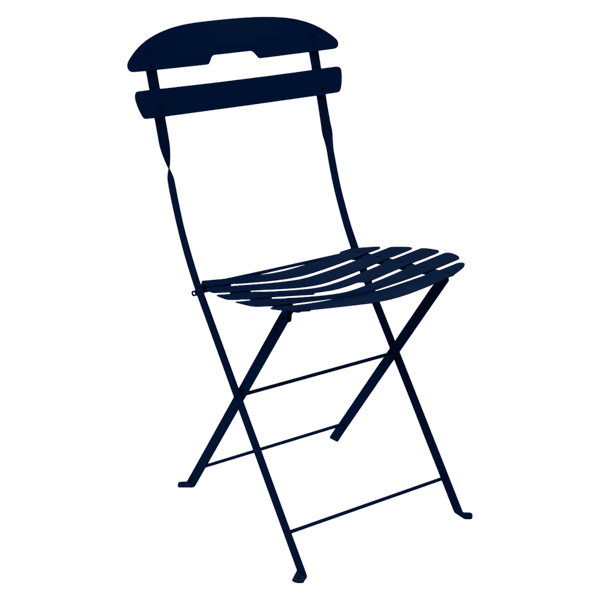 La Mome Outdoor Folding Chair By Fermob in Deep Blue