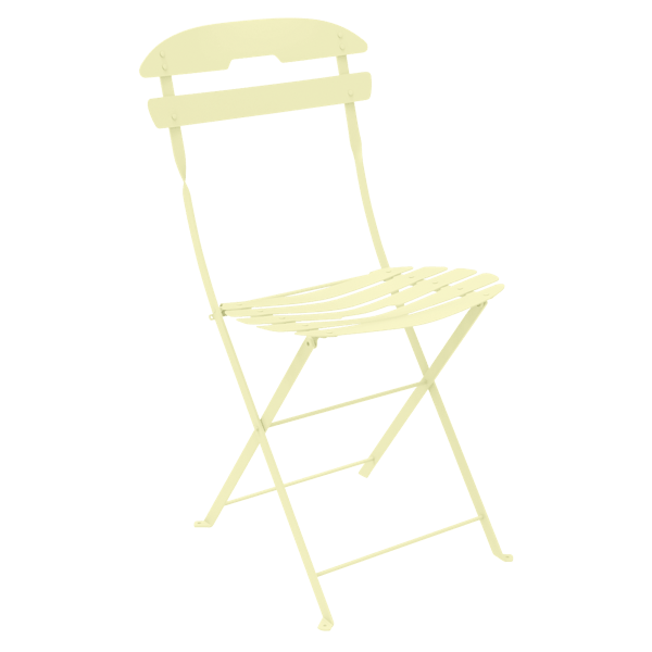 La Mome Outdoor Folding Chair By Fermob in Frosted Lemon