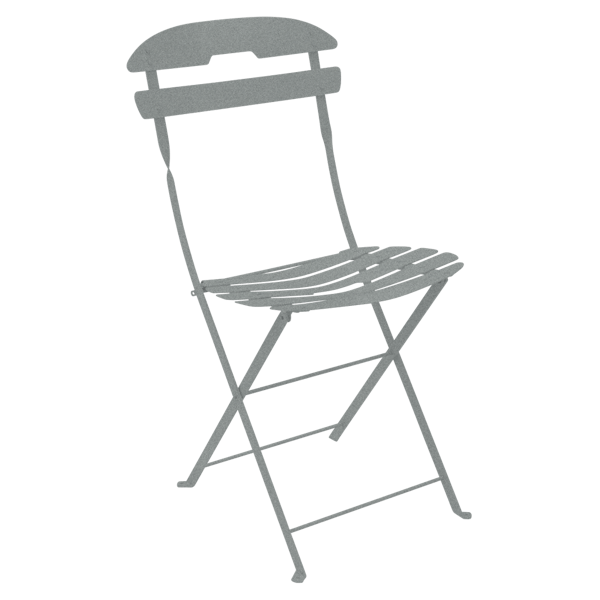 La Mome Outdoor Folding Chair By Fermob in Lapilli Grey