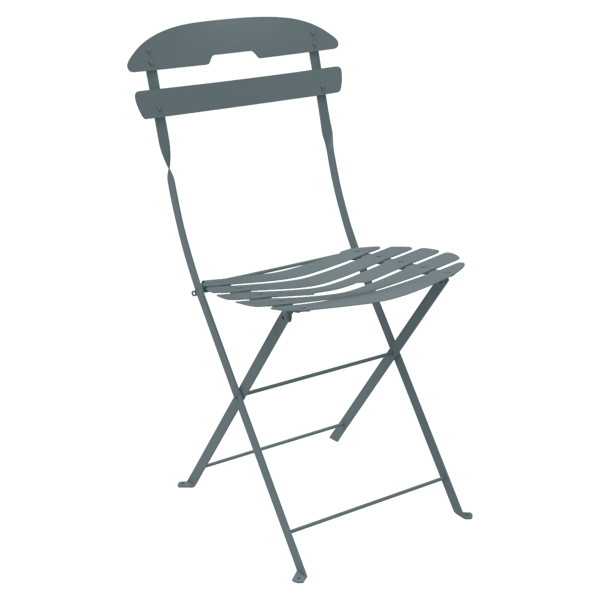 La Mome Outdoor Folding Chair By Fermob in Storm Grey