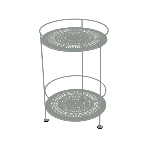Guinguette Garden Side Table - Perforated Top By Fermob in Lapilli Grey