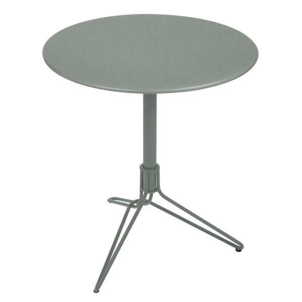 Flower Pedestal Outdoor Table Round 67cm By Fermob in Lapilli Grey