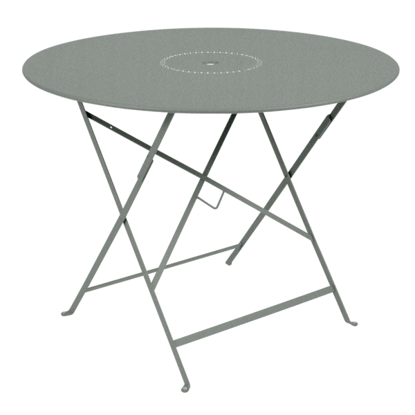 Floreal Folding Garden Table Round 96cm By Fermob in Lapilli Grey