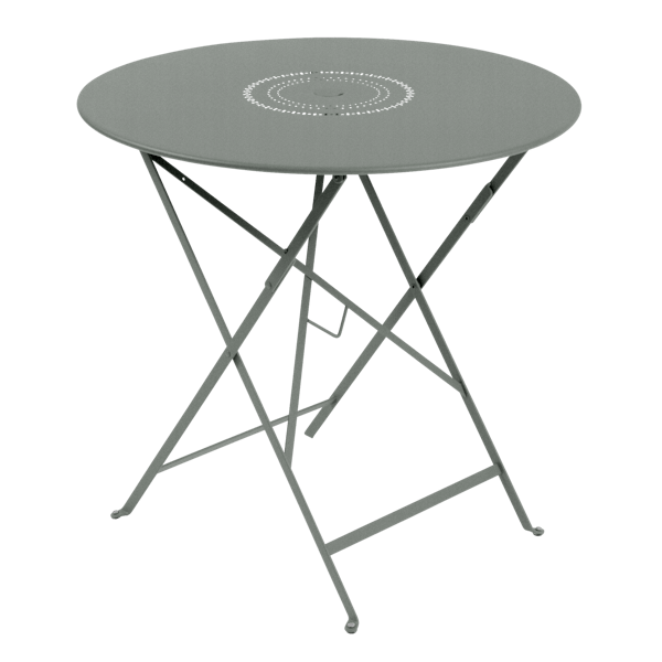 Floreal Folding Garden Table Round 77cm By Fermob in Lapilli Grey