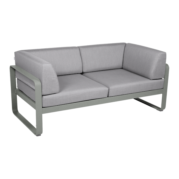 Bellevie 2 Seater Outdoor Club Sofa By Fermob in Lapilli Grey